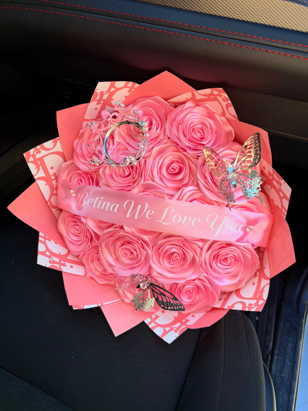 Custom Message Banner | Funeral Banner| Bouquet Banner | Personalized Bouquet Ribbon | Message Ribbon