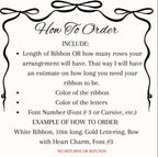 Custom Message Banner | Funeral Banner| Bouquet Banner | Personalized Bouquet Ribbon | Message Ribbon