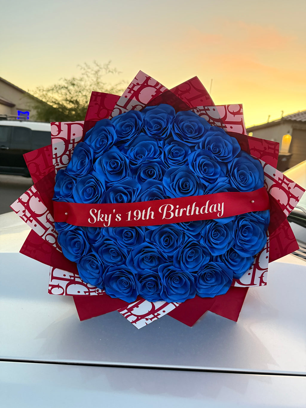 Custom Message Banner | Funeral Banner| Bouquet Banner | Personalized Bouquet Ribbon | Message Ribbon